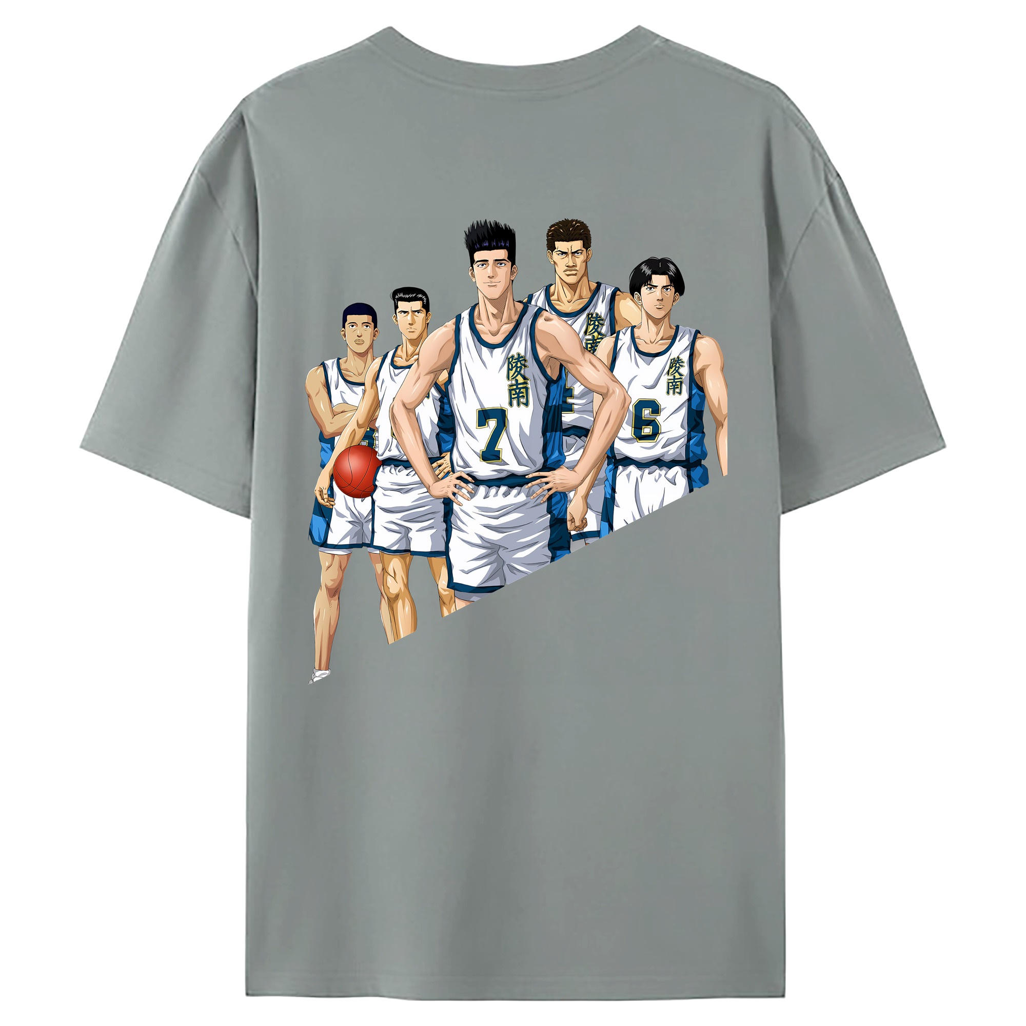 （画像用） SLAM DUNK／スラムダンク 綿100％ メンズ半袖Tシャツ（バックプリント） 通気性